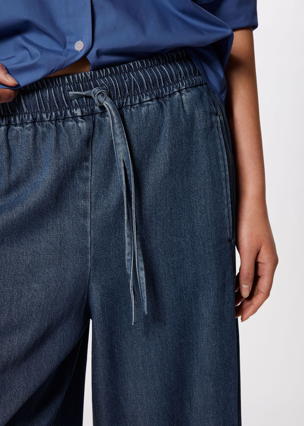 Casual Denim Barrel Trouser