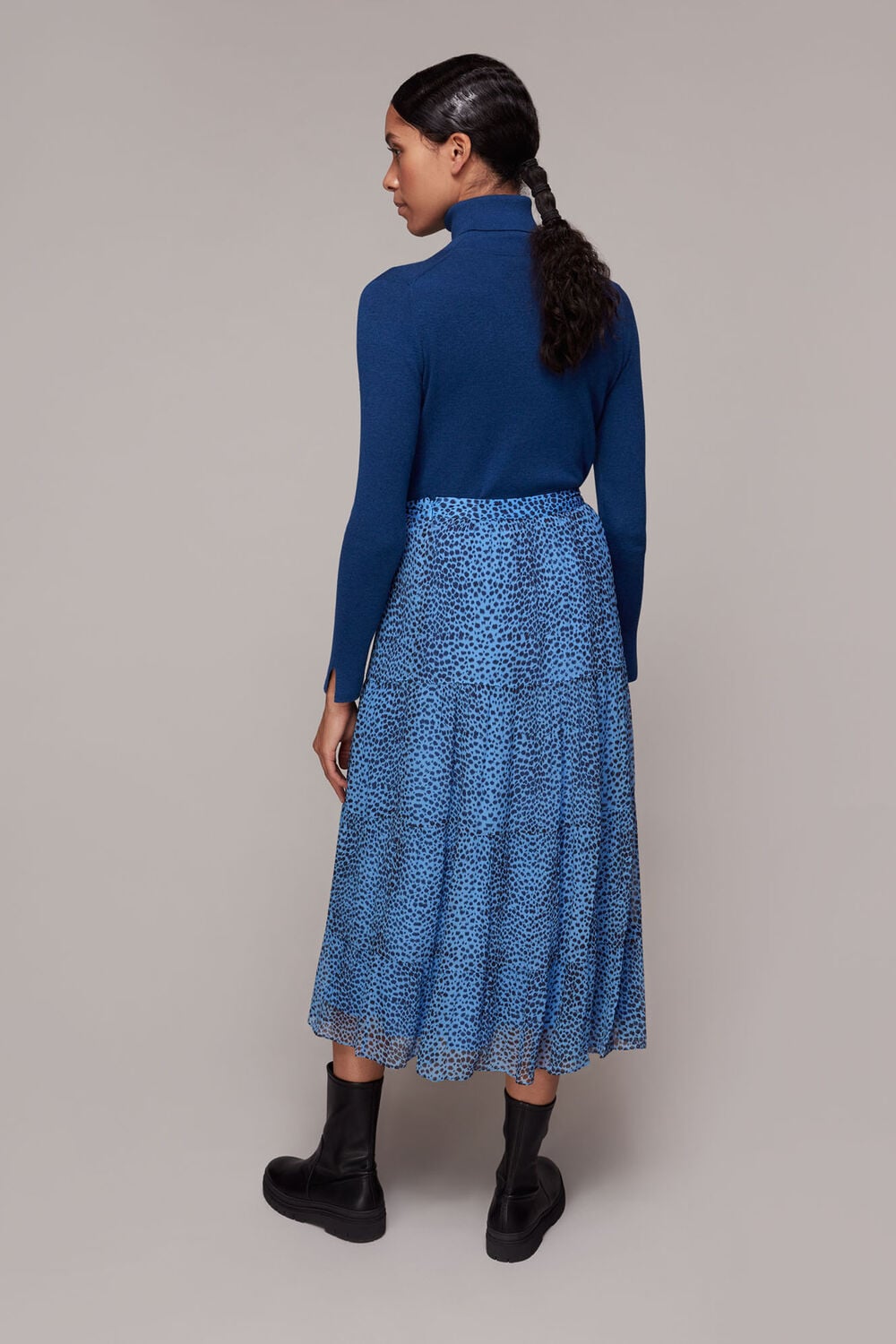 Gradient Animal Print Skirt
