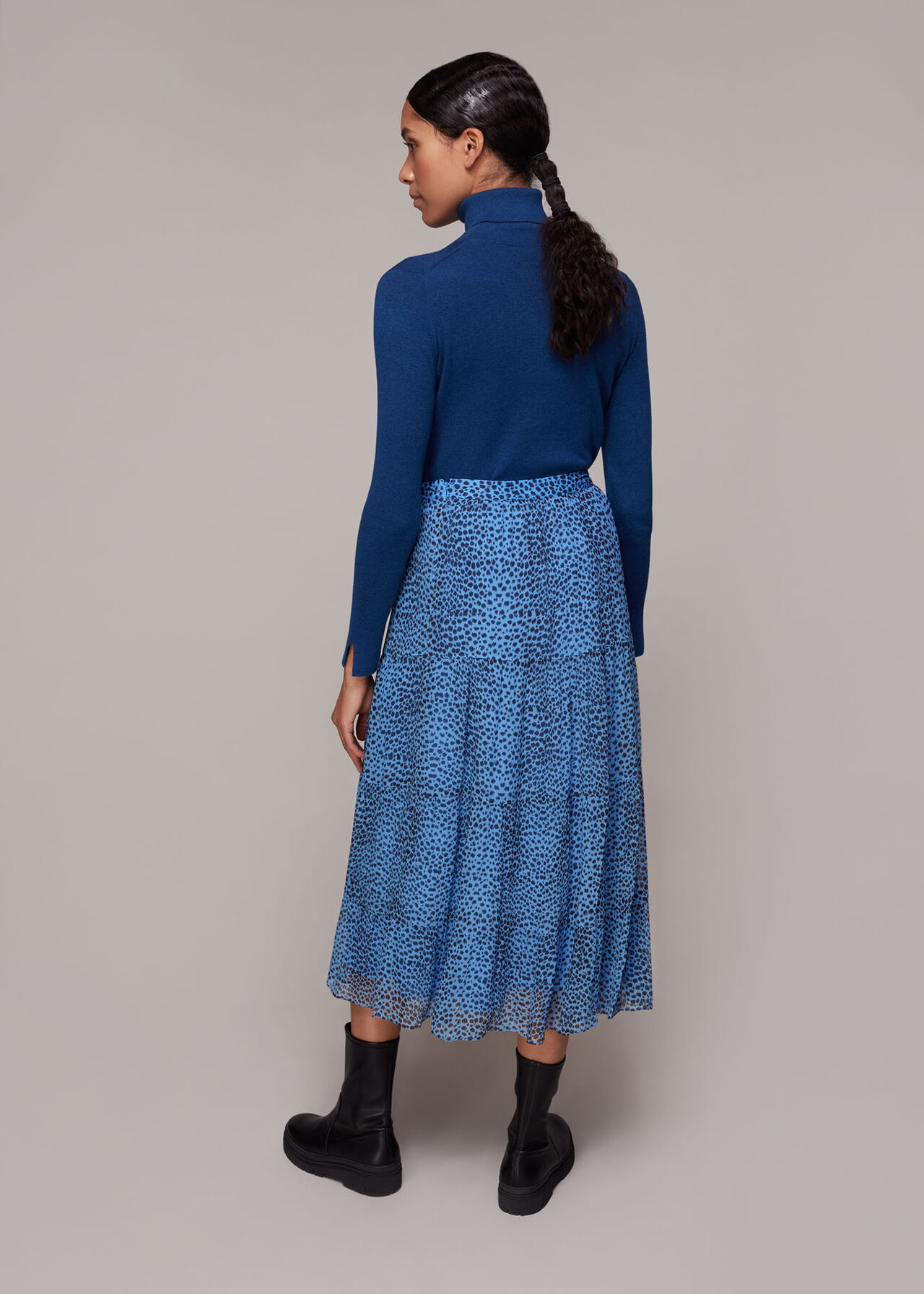 Gradient Animal Print Skirt