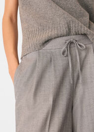 Herringbone Wide Leg Trouser