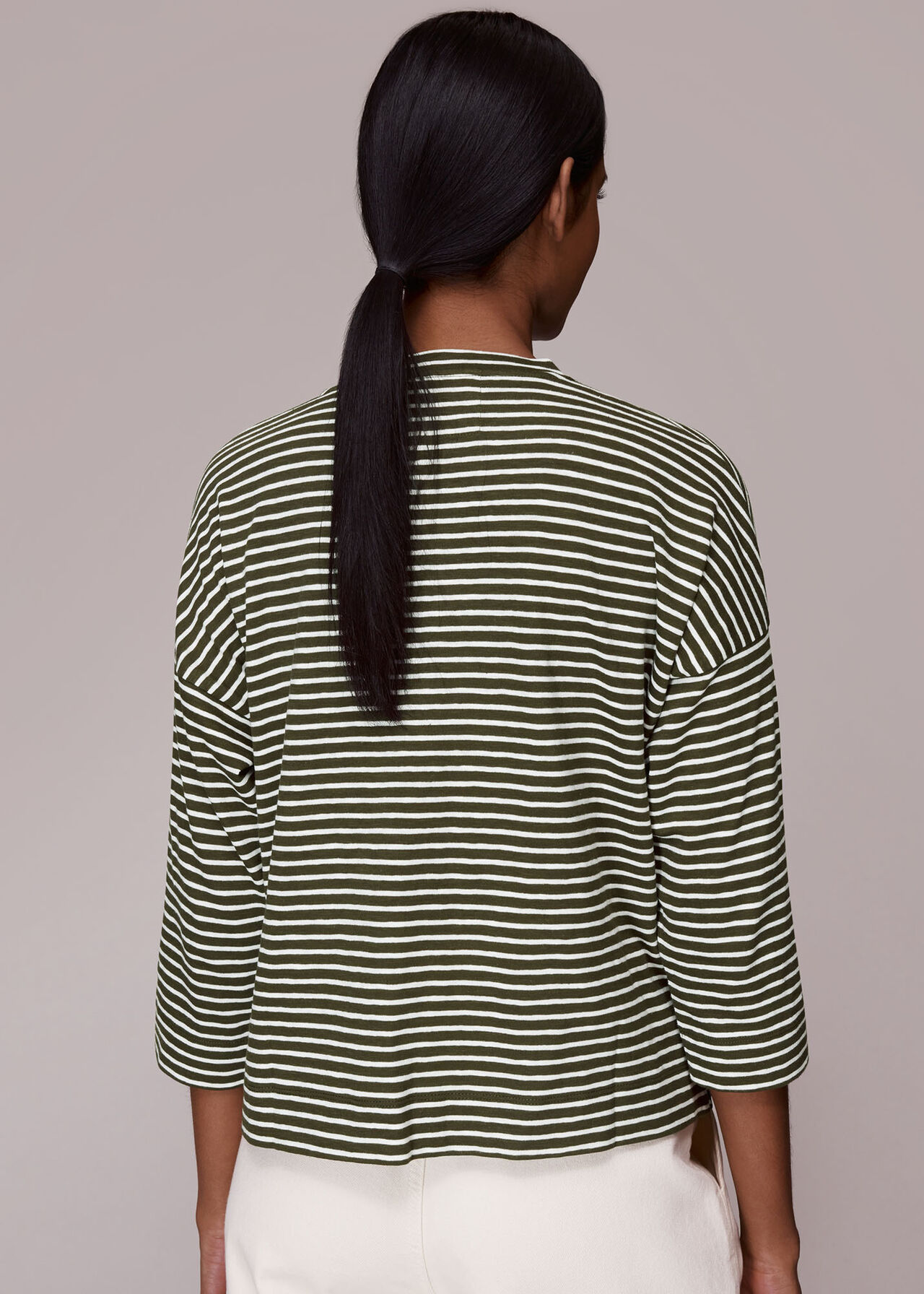 Stripe Cotton Pocket Top