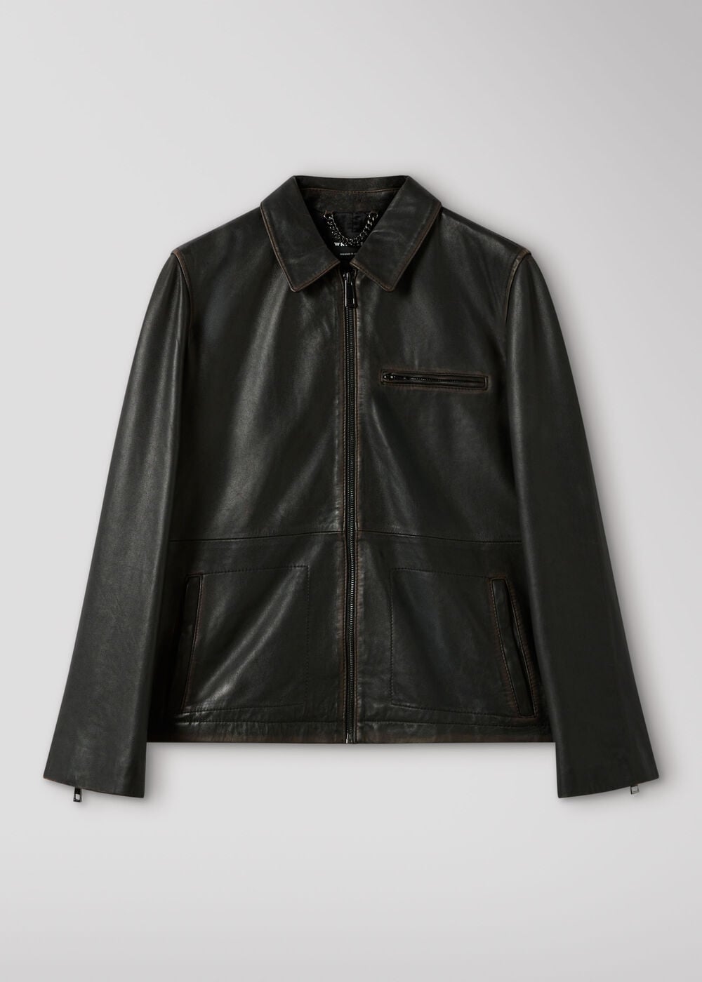 Kate Burnished Leather Jacket