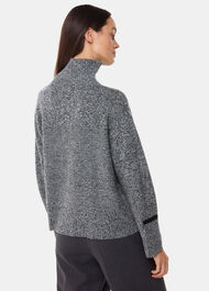 Wool Fleck Funnel Neck Knit