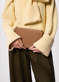 Elita Suede Pouch Clutch