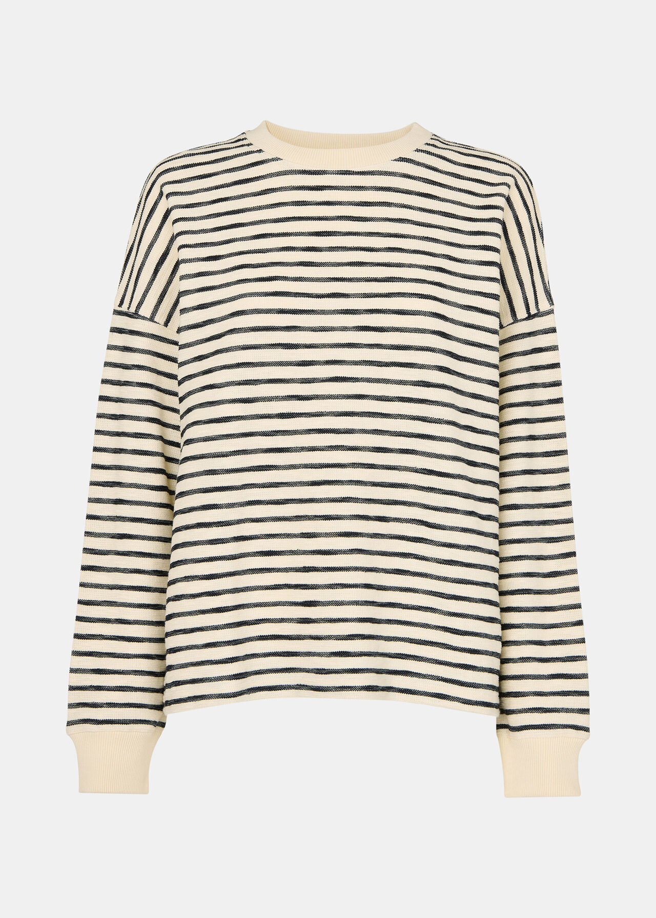 Textured Stripe Jersey Top