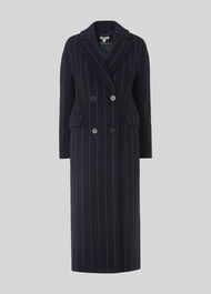Stripe Double Breasted Coat