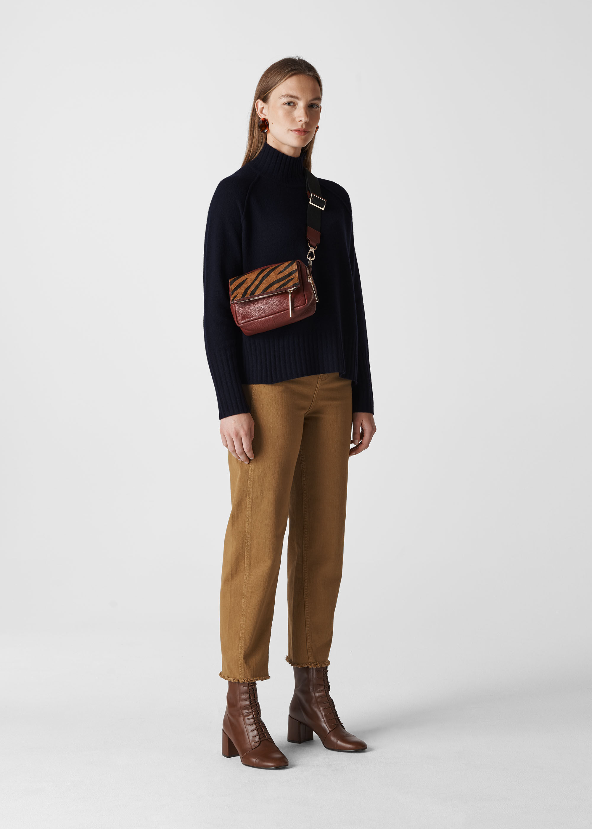 Whistles oversized discount funnel neck knit