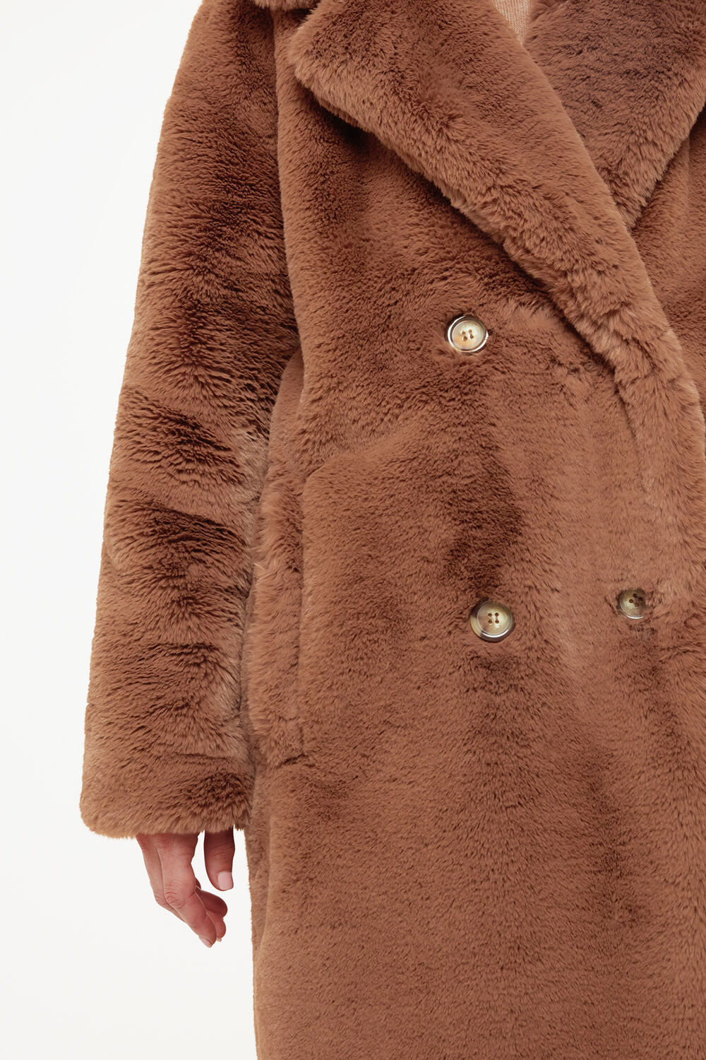 Petite Teddy Faux Fur Coat