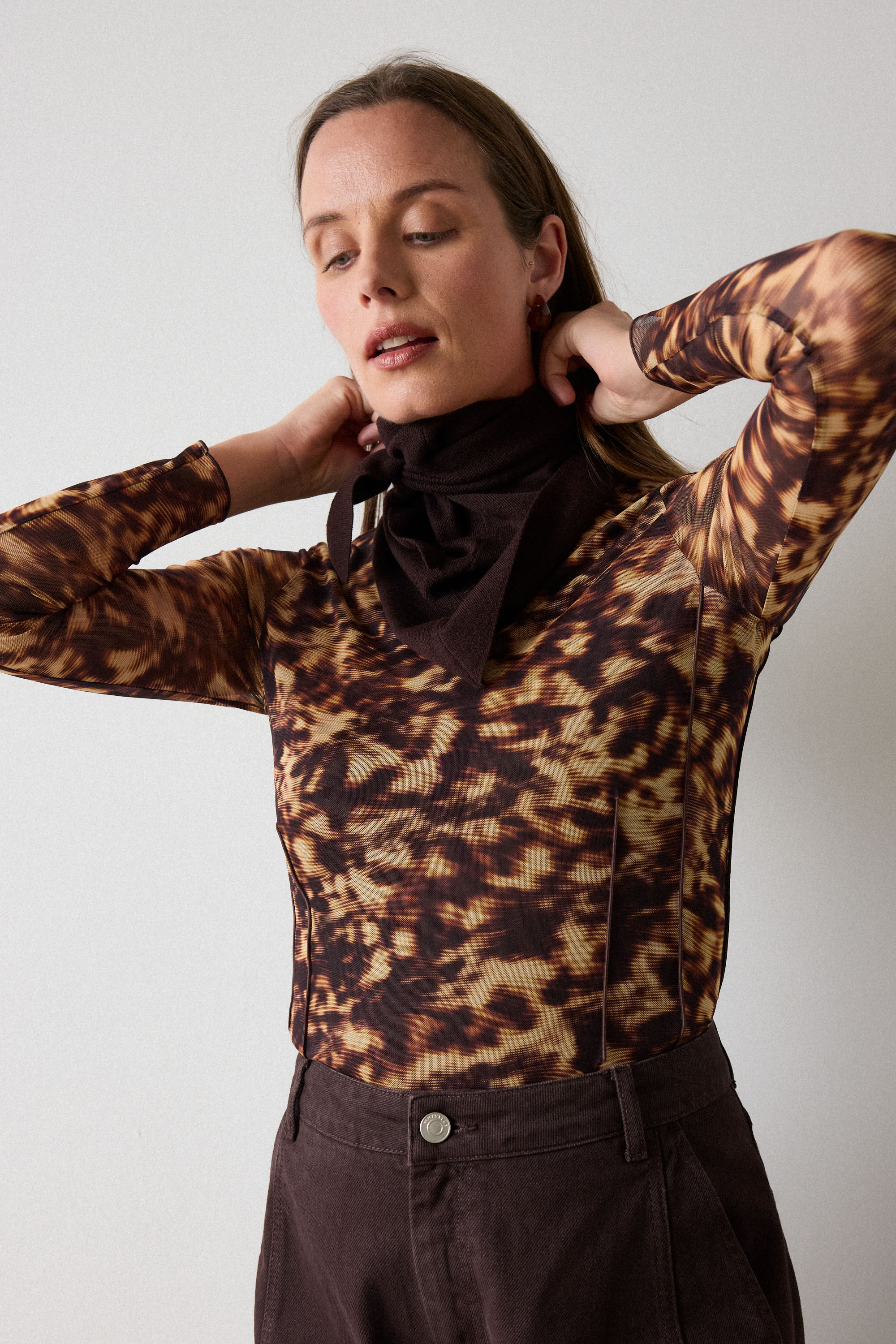 Black Hot Fix Scarf Cami Top | WHISTLES | Whistles US |