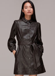 Phoebe Short Leather Dress