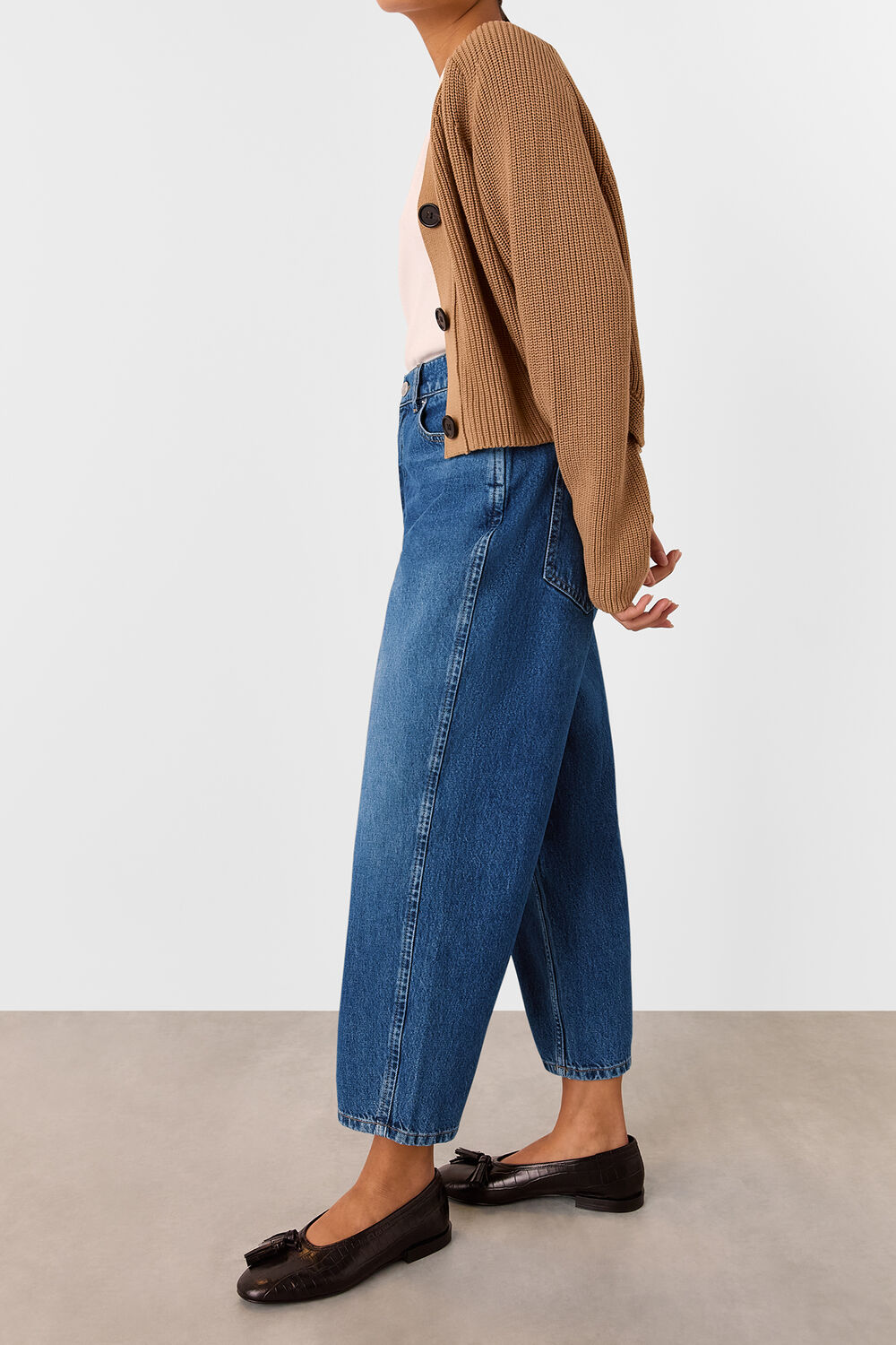 Denim Petite Authentic Barrel Leg Jean