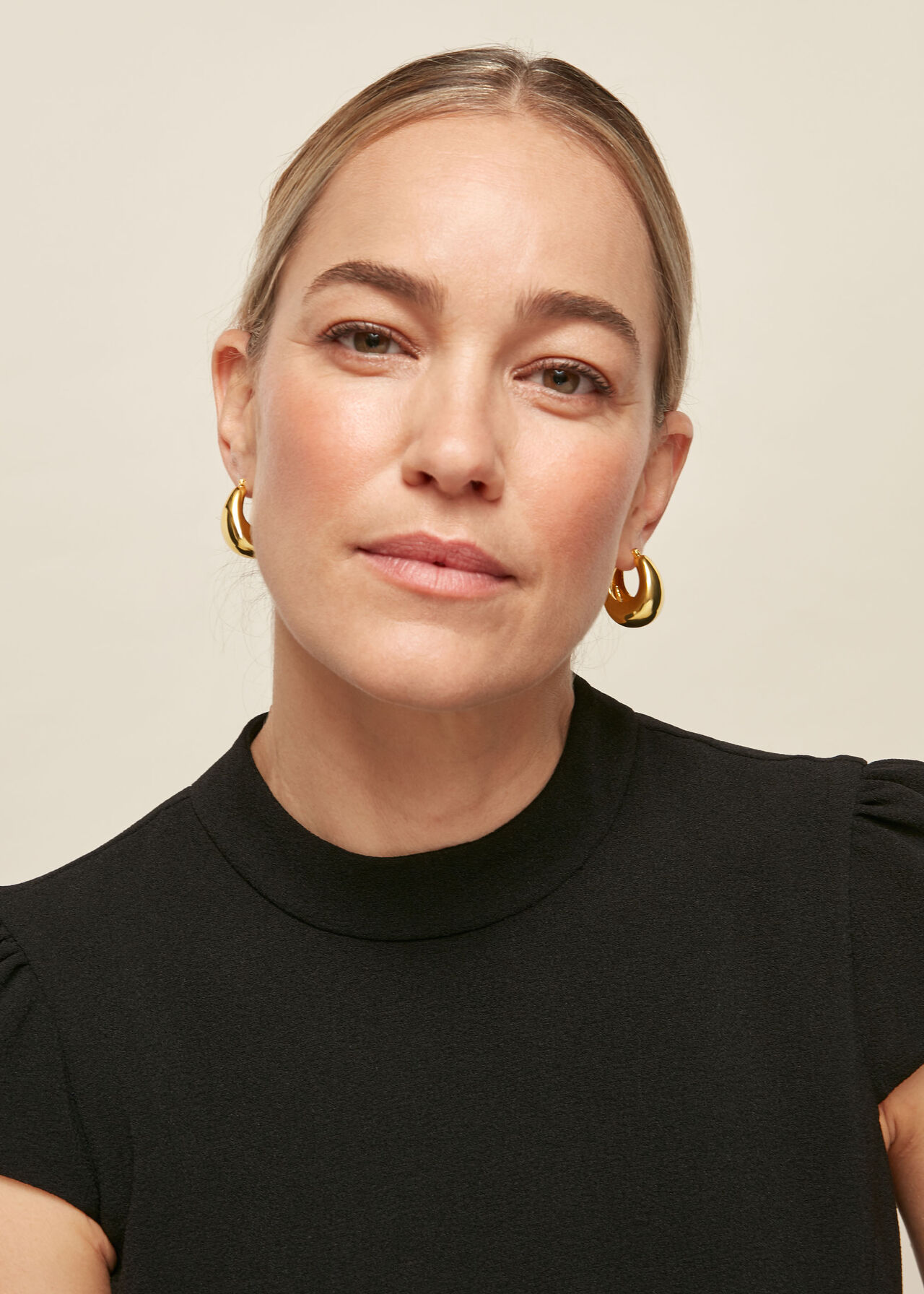 Gold/Multi Curved Hoop Earring WHISTLES