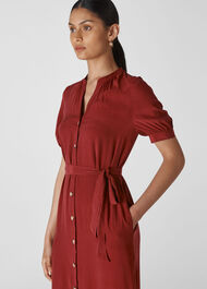 Dana Shirt Dress Burgundy