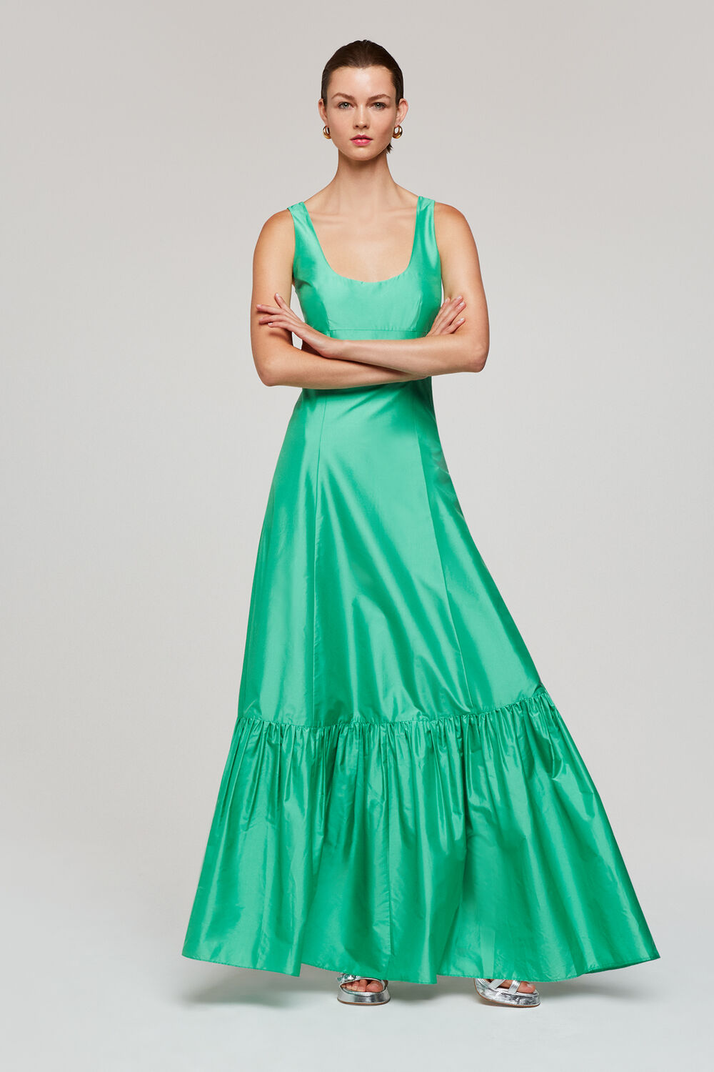 Taffeta Silk Blend Maxi Dress