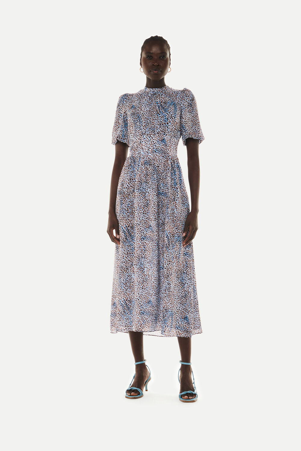 Blue Ink Spot Blair Dress
