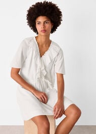 Ruffle Trapeze Mini Dress