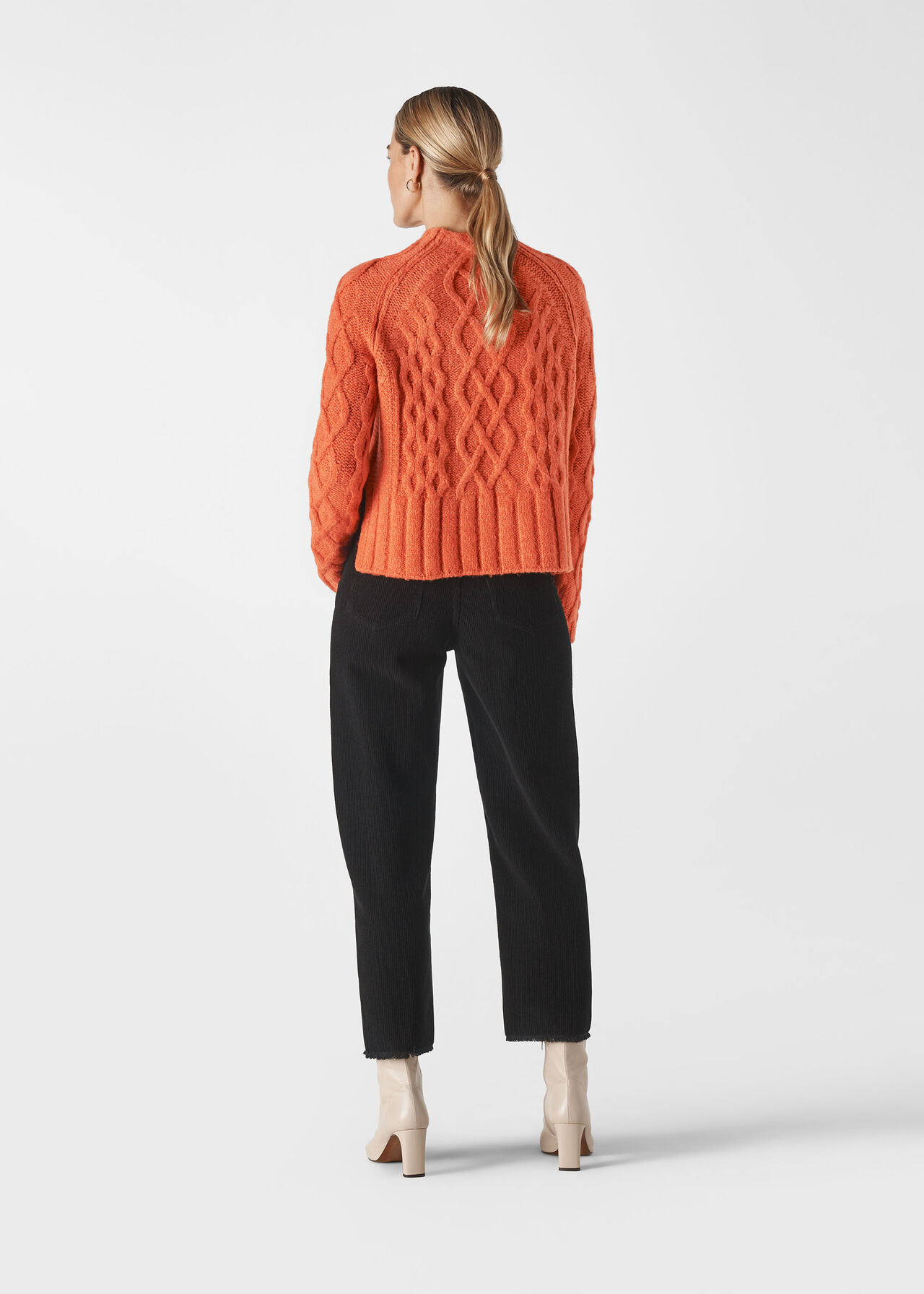 Modern Cable Knit Orange