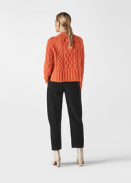 Modern Cable Knit Orange
