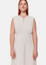 Abbie Linen Blend Midi Dress