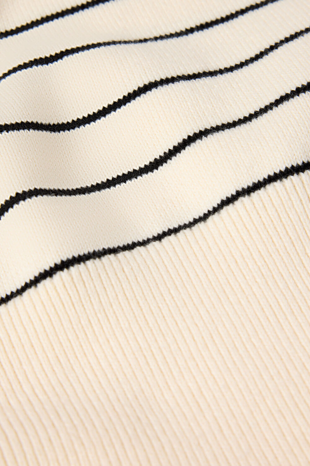 Ivory Classic Stripe Cotton Knit