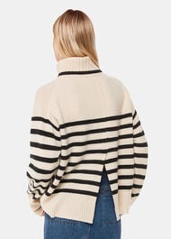 Stripe Wool Roll Neck