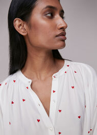 Heart Embroidered Top
