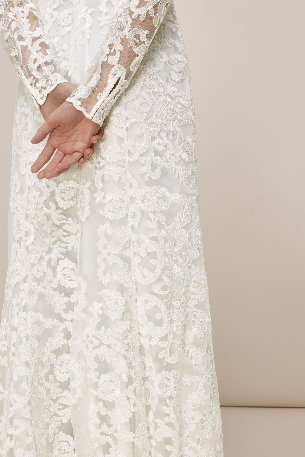 Melba Bardot Wedding Dress Ivory