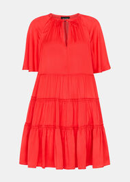 Satin Trapeze Mini Dress