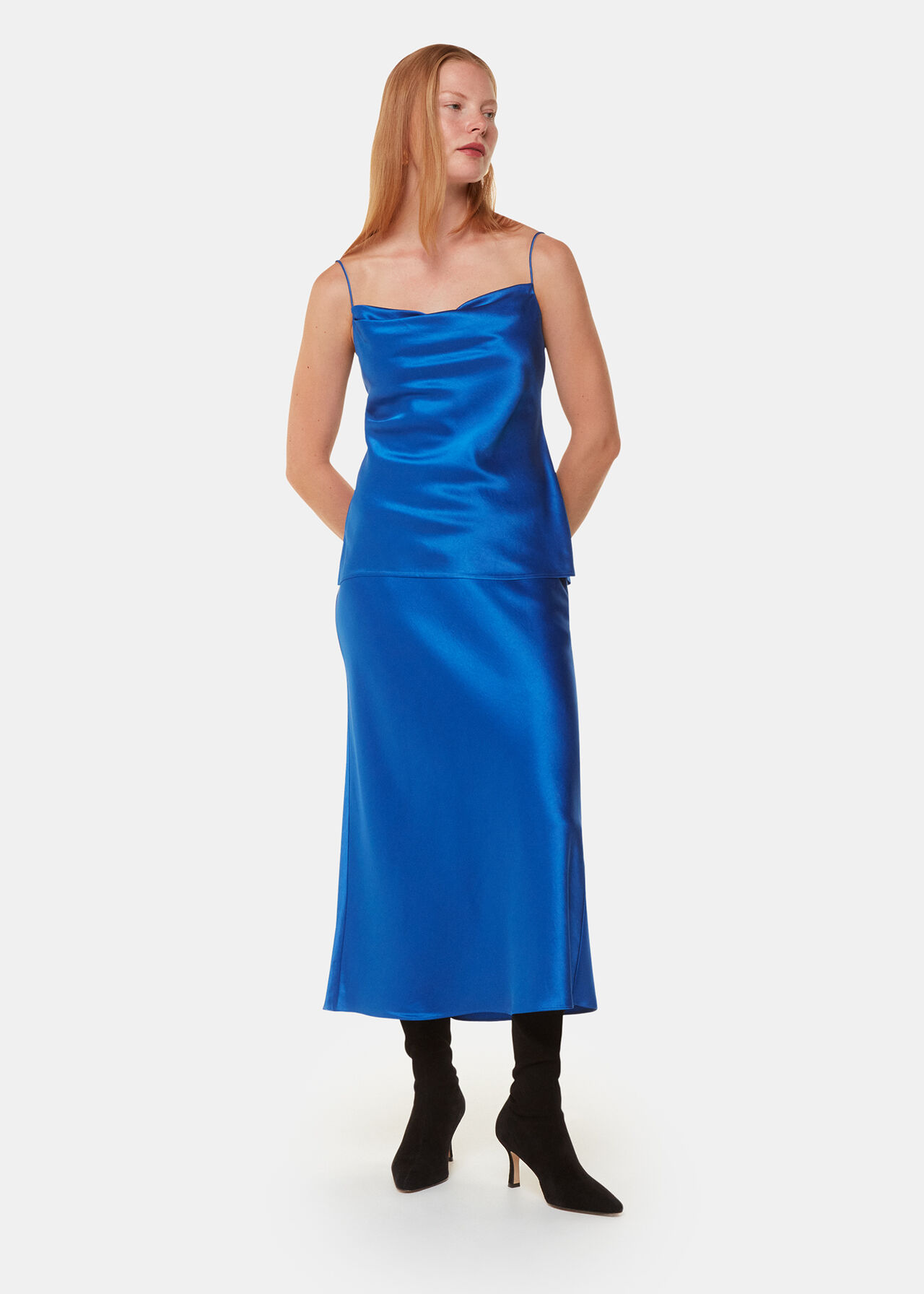 Satin Cowl Neck Cami