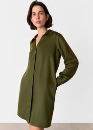 Collared Button Short Dress
