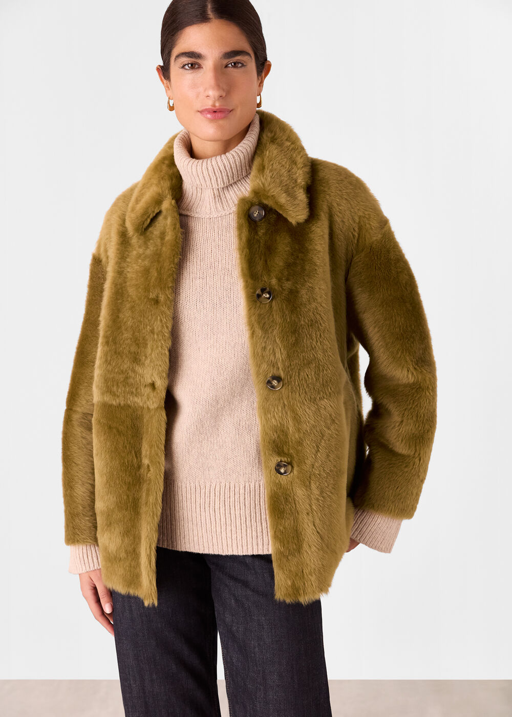 Tamina Short Shearling Coat