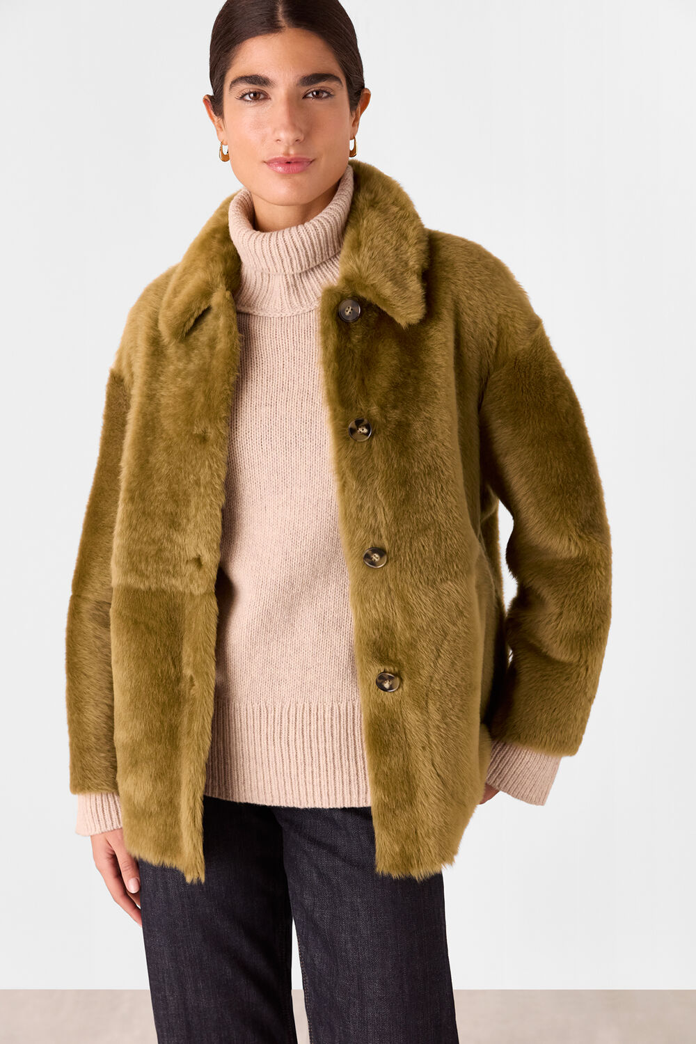 Tamina Short Shearling Coat