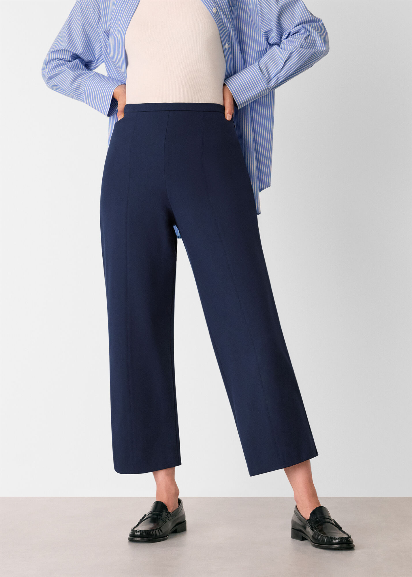 Navy Camilla Wide Leg Trouser 