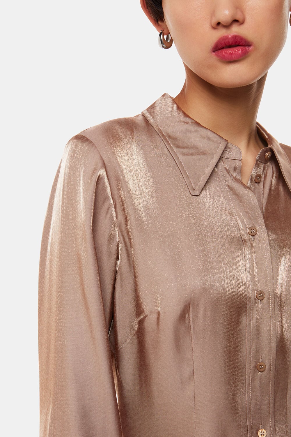 Pewter Tara Metallic Shirt