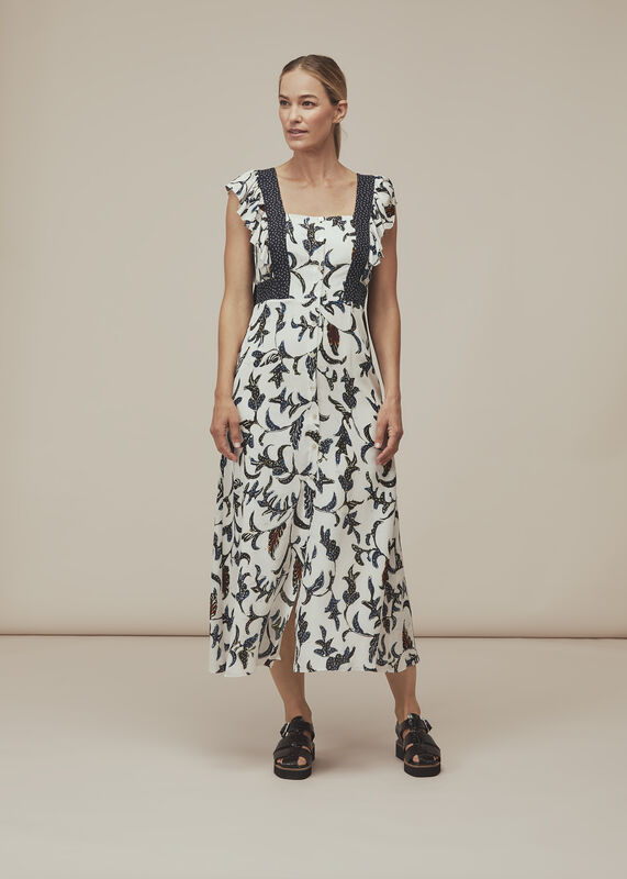 Subrina Printed Silk Dress