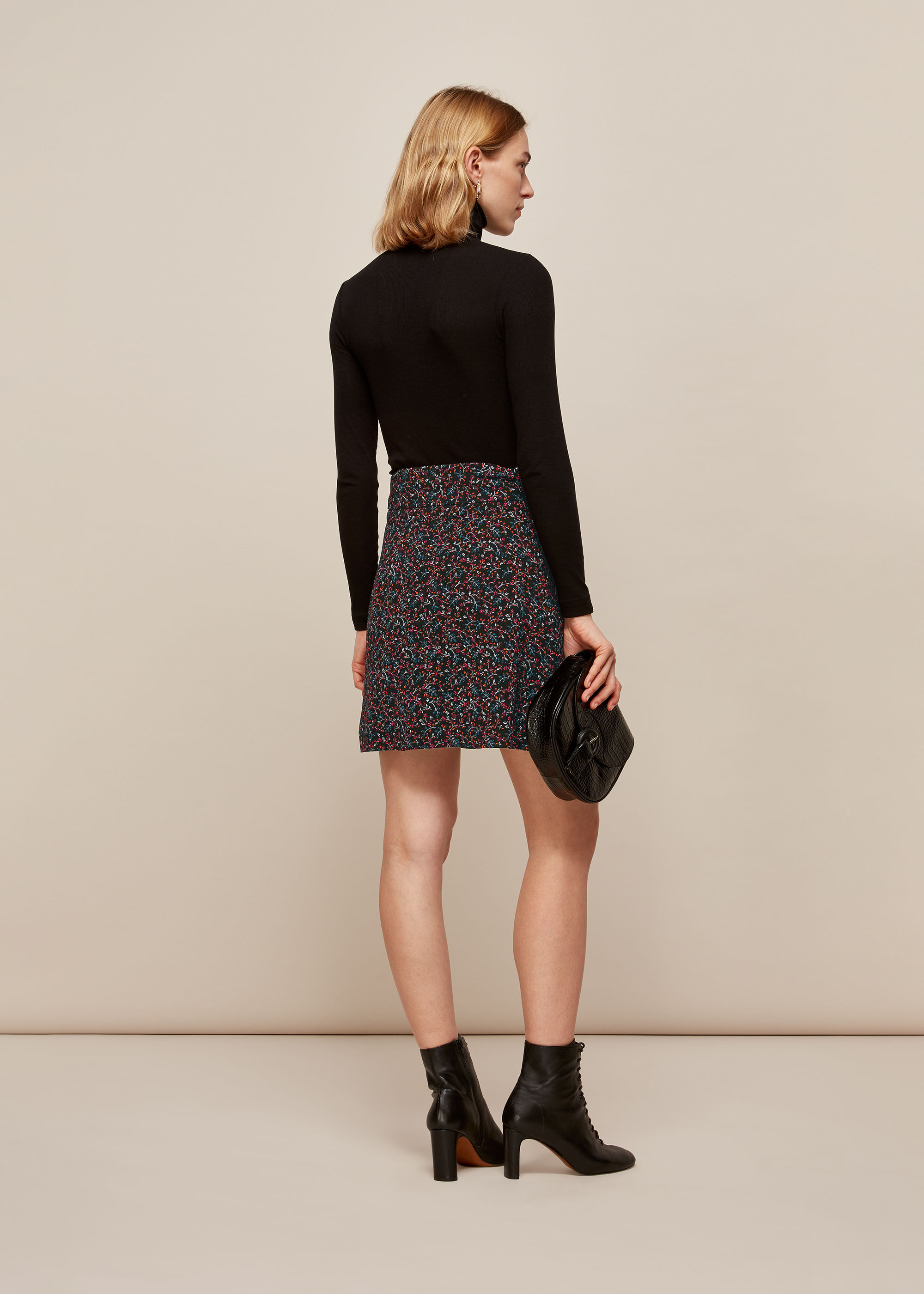 Starflower Print Wrap Skirt |
