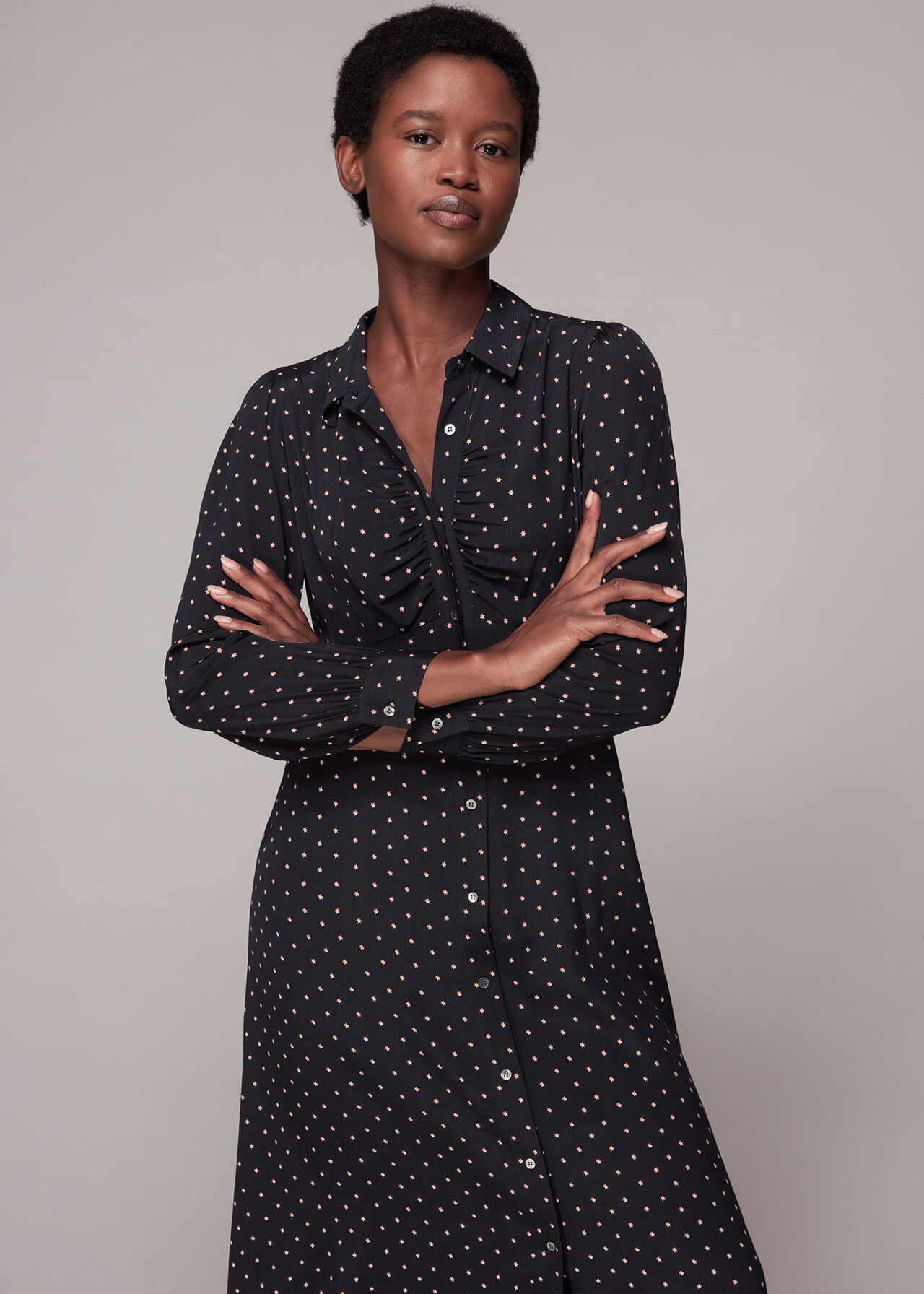 Molly Star Print Shirt Dress