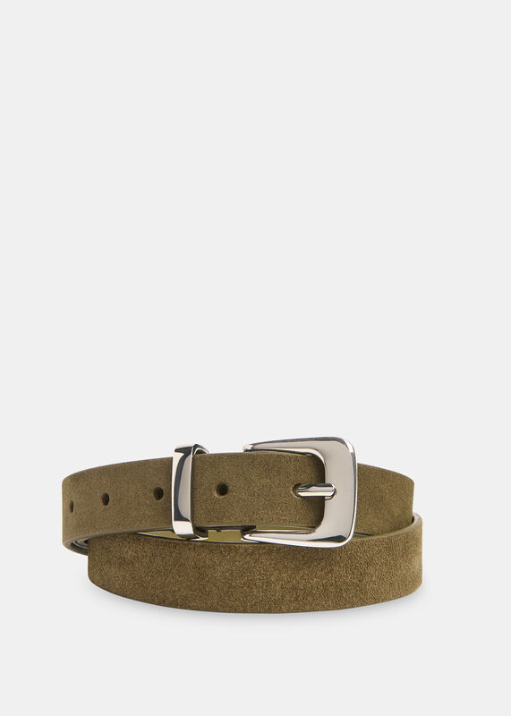 Olive Metal Keeper Belt