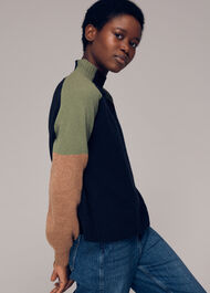 Colour Block Merino Jumper