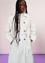 Gemma Leather Trench Coat