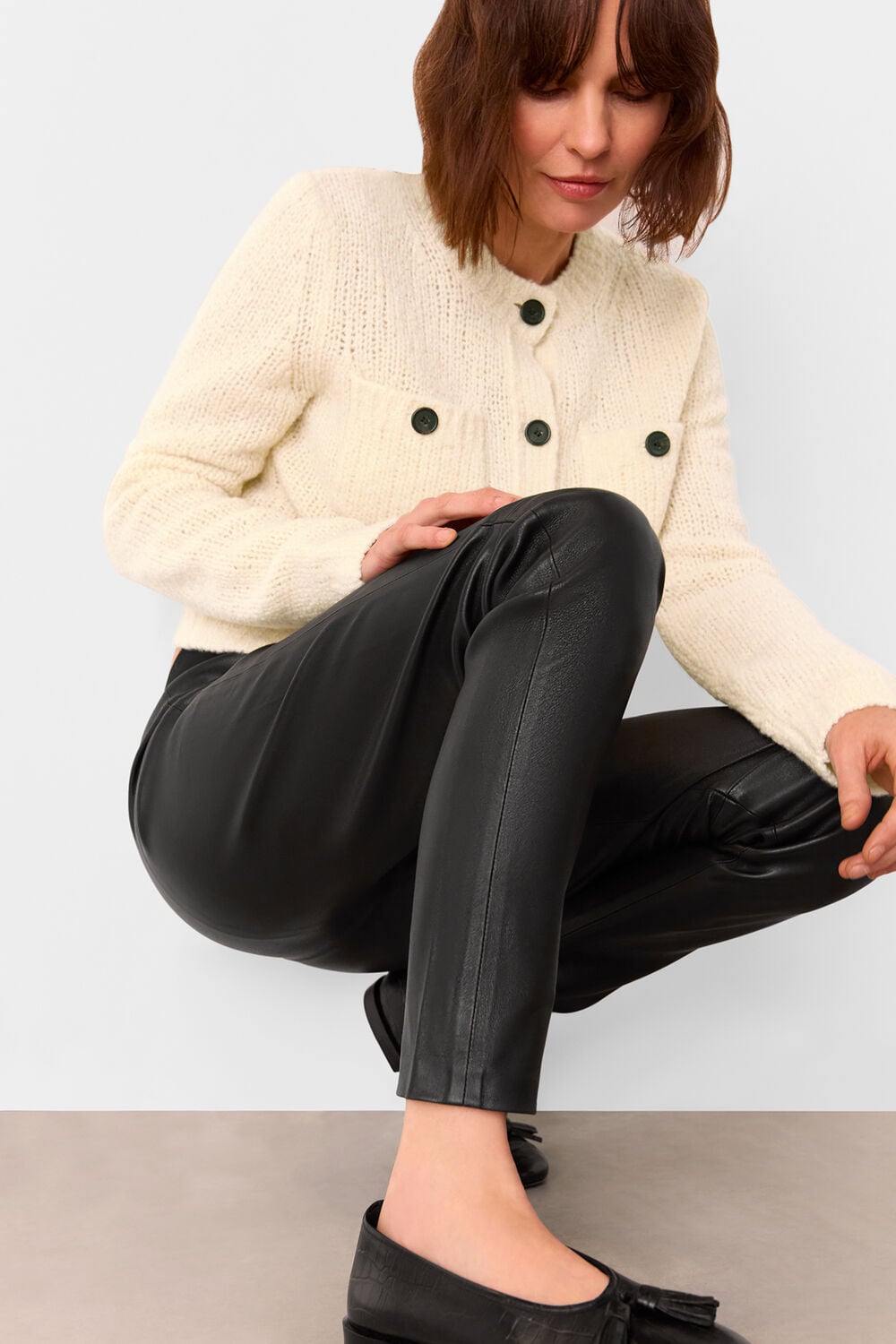 Stretch Leather Legging