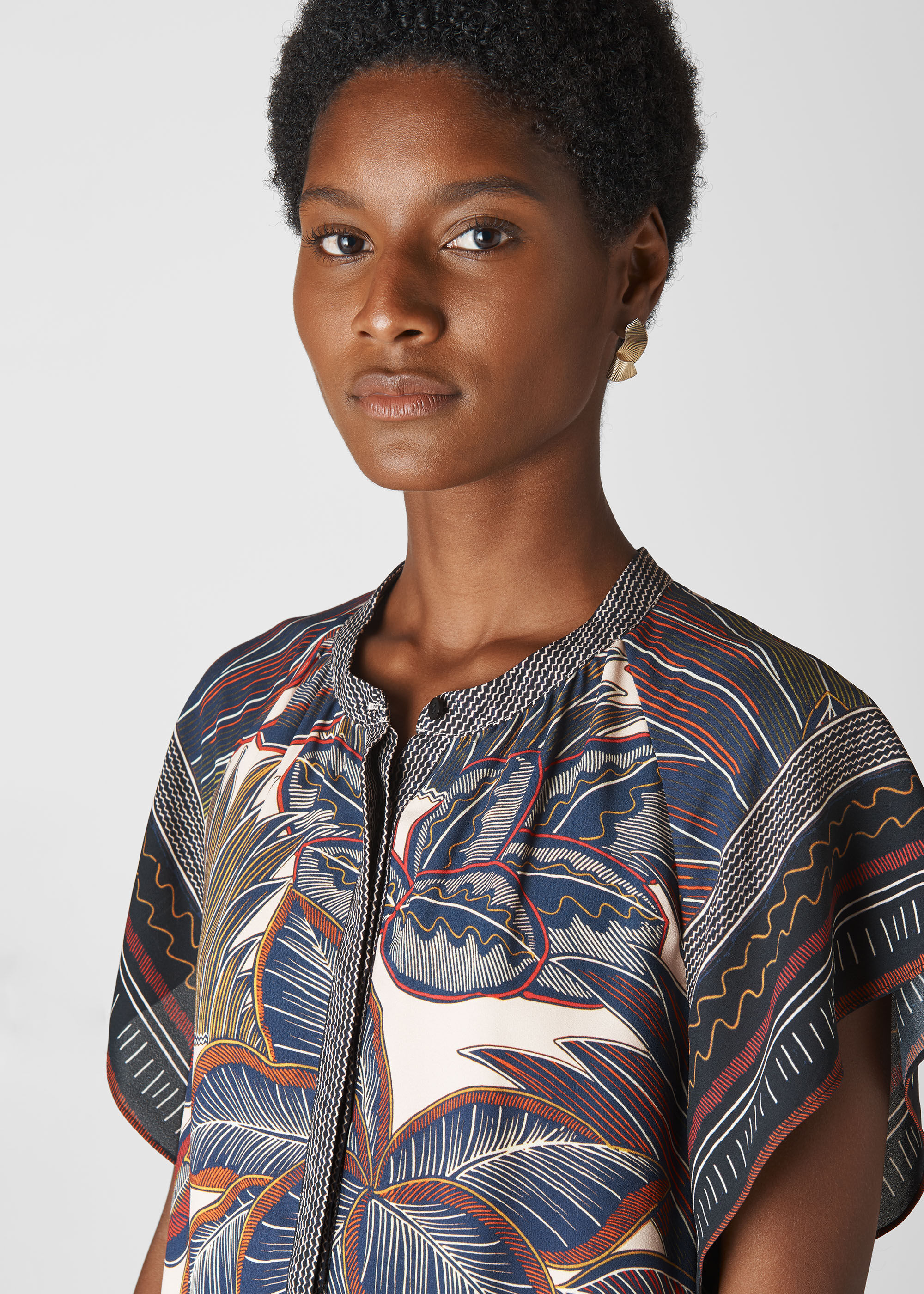 Whistles palm print dress hot sale