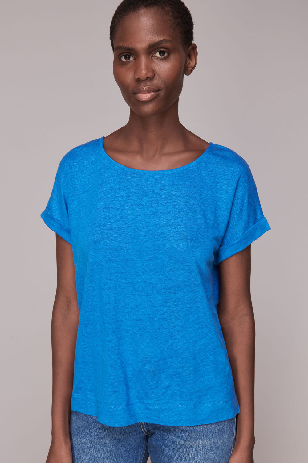 Relaxed Linen TShirt Blue