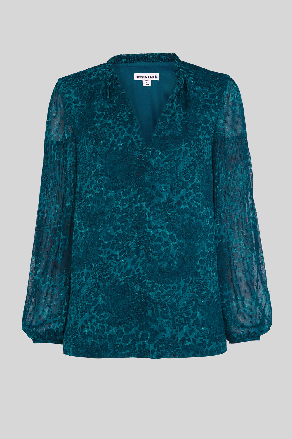 Big Cat Dobby Blouse Teal