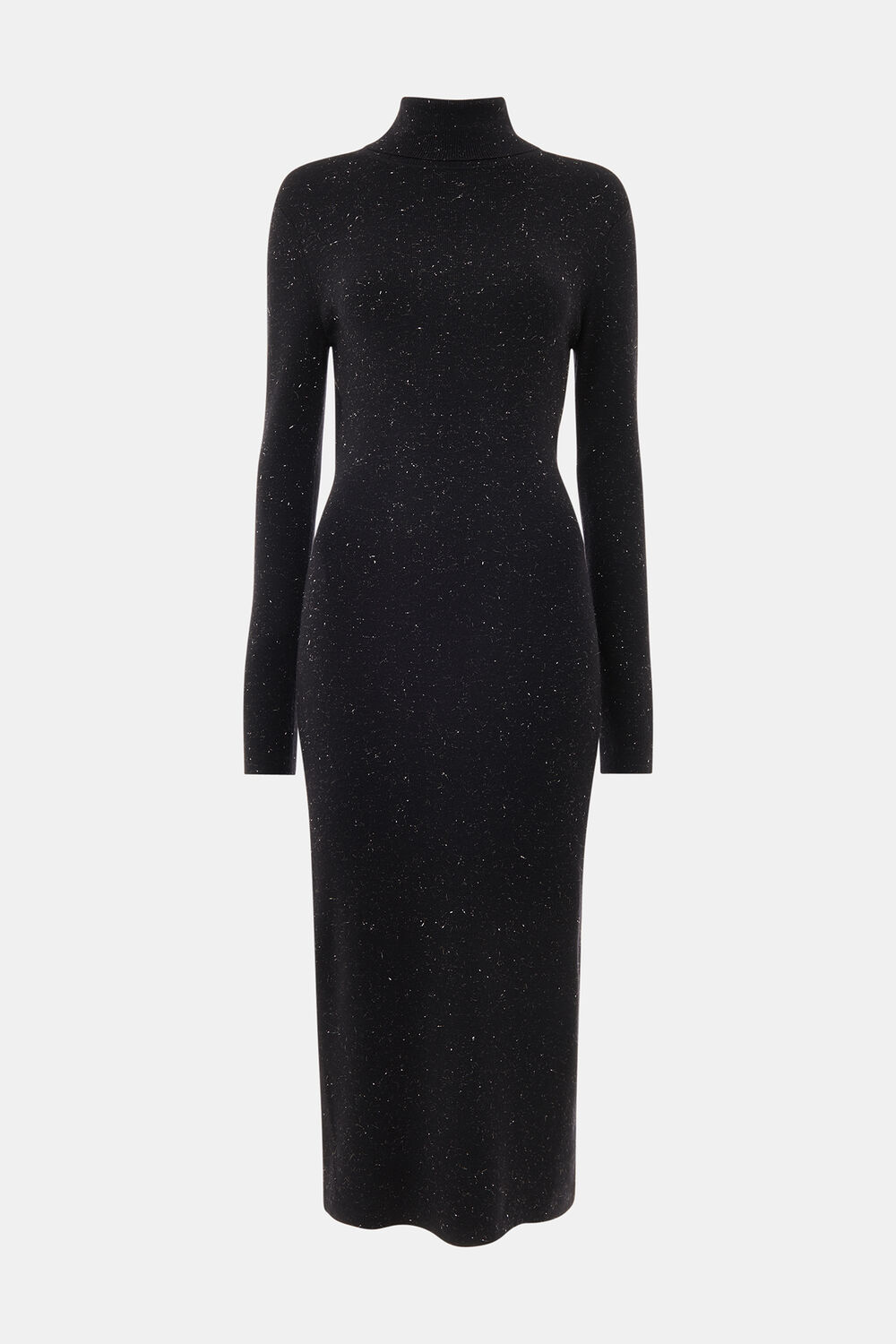 Black Annie Sparkle Roll Neck Dress