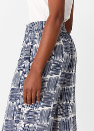 Hatch Squares Cropped Trouser