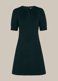 Ponte Puff Jersey Dress Black