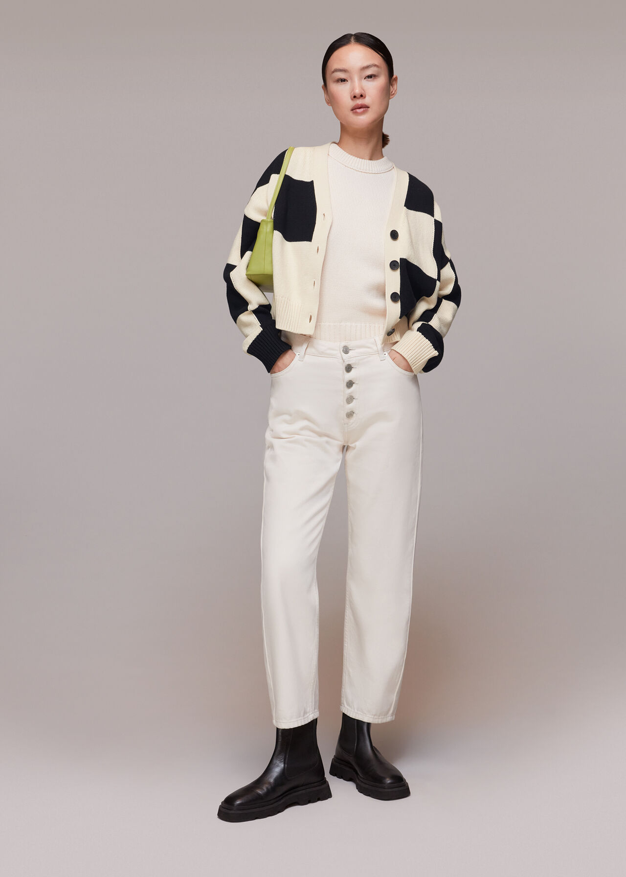 Check Cardigan