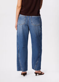 Authentic Raw Hem Barrel Jean