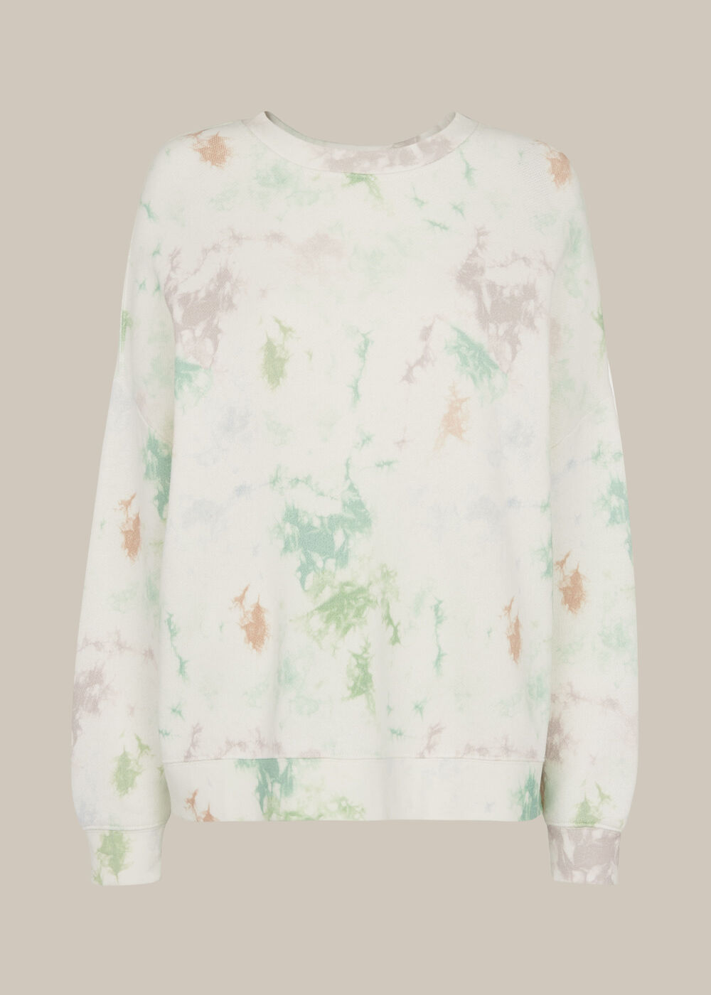 Tie Dye Print Sweatshirt White/Multi